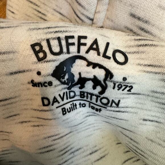 Buffalo David Bitton Francel Men's XL Sherpa Lined Zip Up Sweater White Black - Picture 8 of 15